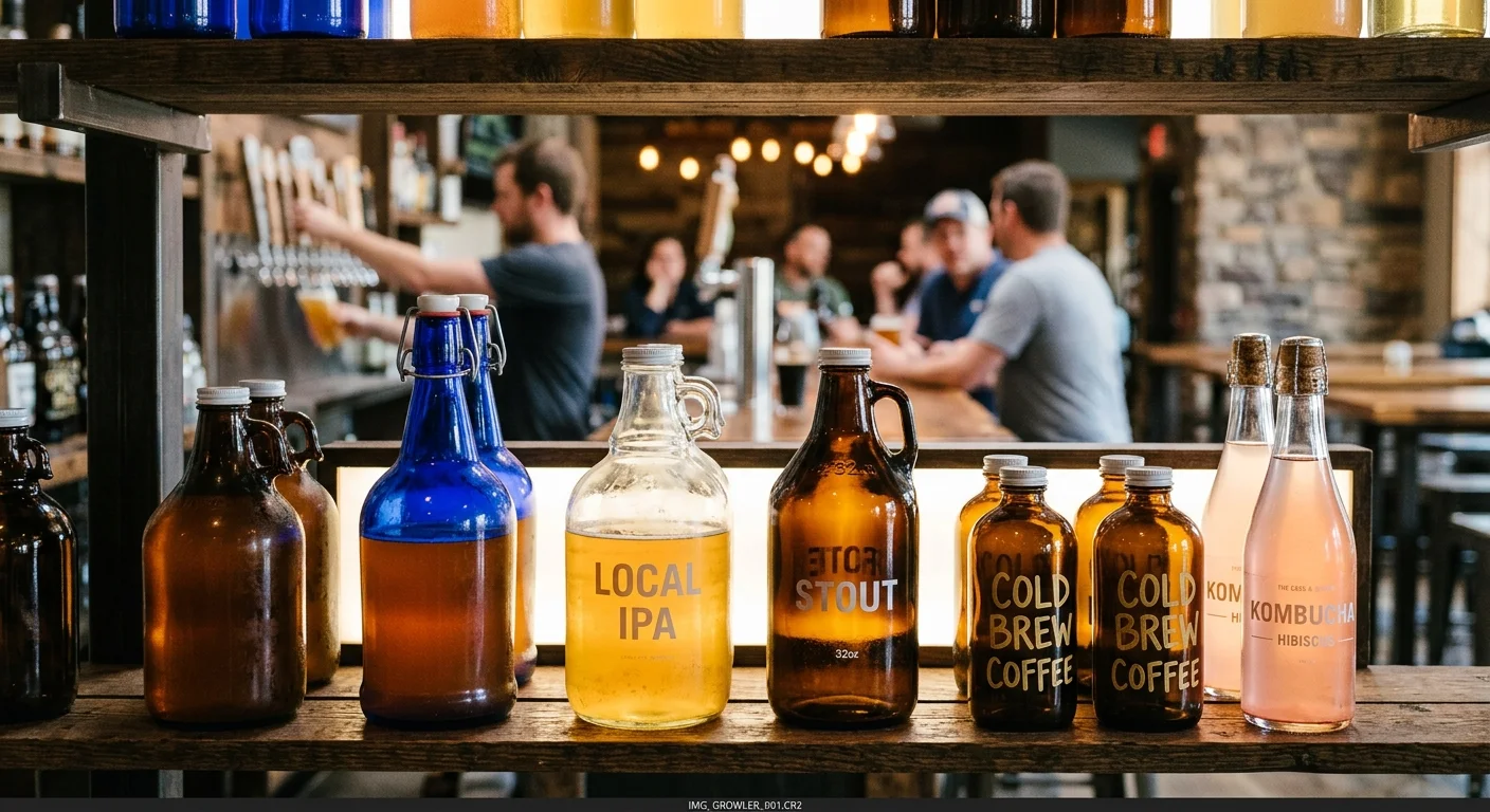 glass beer growler bottles