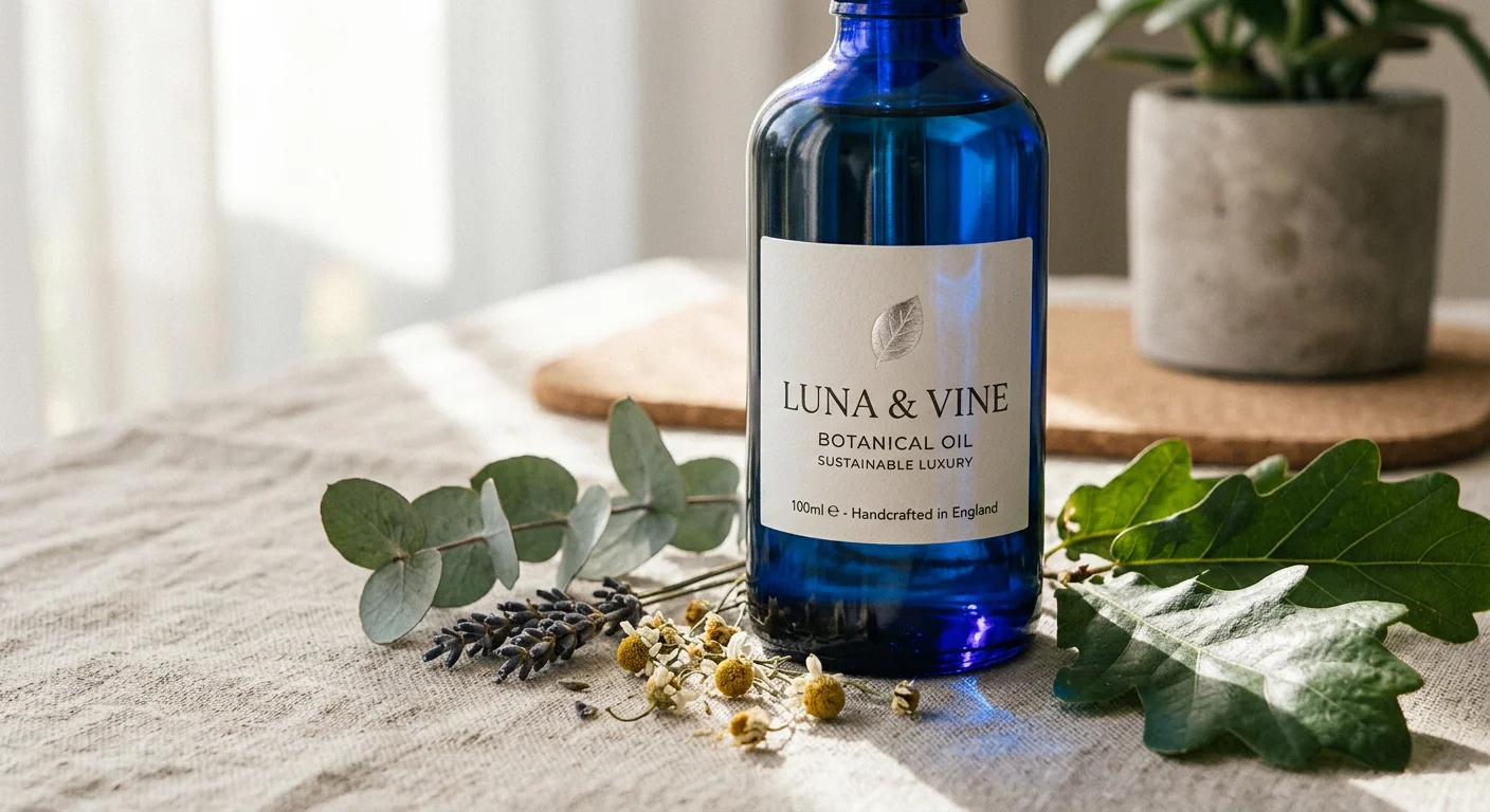 Cobalt Blue Glass Bottle