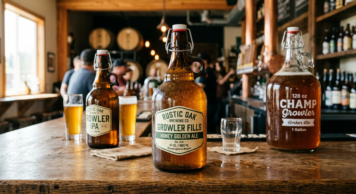 glass beer growler bottles