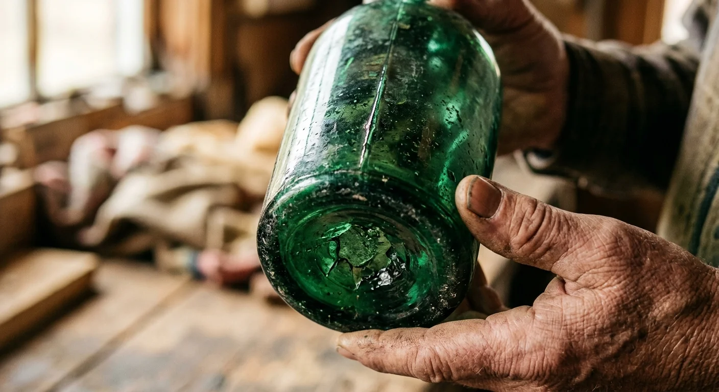 Old Green Glass Bottle