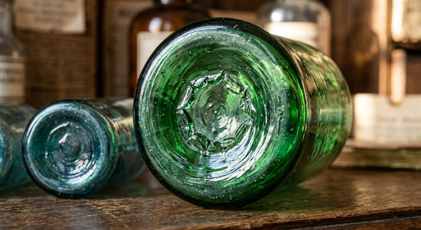 Old Green Glass Bottle