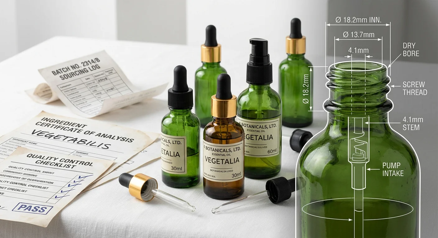 Vintage Green Glass Bottles