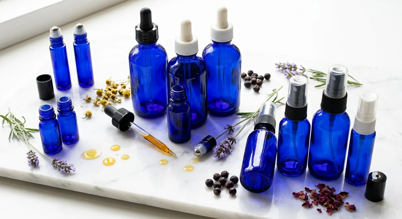 Cobalt Blue Glass Bottle